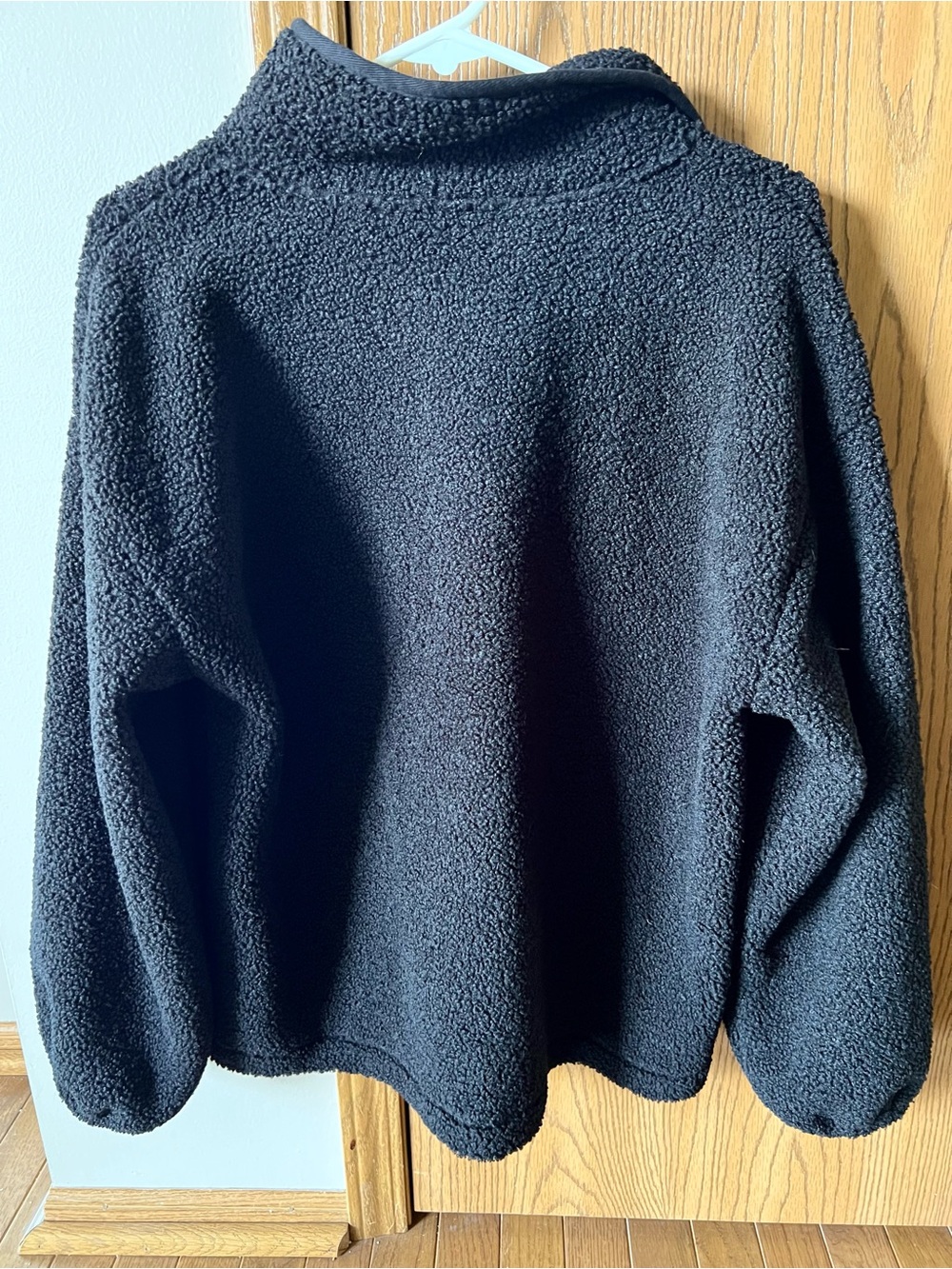 New LOFT Cozy Sherpa Fair Isle Black Pullover L - Picture 9 of 11